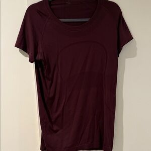Lululemon Athletica Dark Maroon Short Sleeve Tee